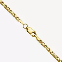 14K Gold Inch Solid Byzantine Chain Necklace