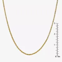 14K Gold Inch Solid Byzantine Chain Necklace