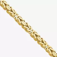 14K Gold Inch Solid Byzantine Chain Necklace