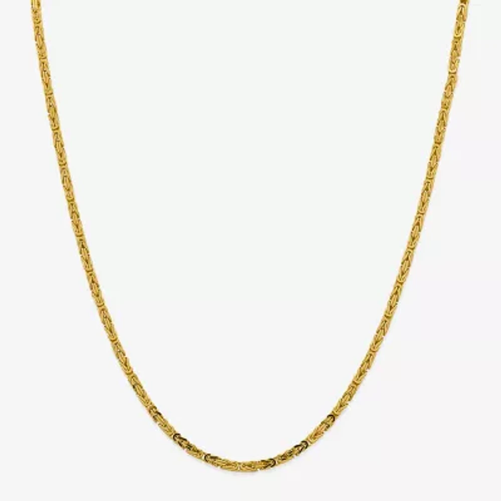 14K Gold 20 Inch Solid Byzantine Chain Necklace