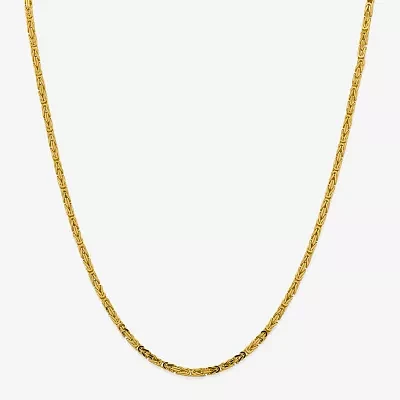 14K Gold 20 Inch Solid Byzantine Chain Necklace