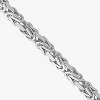 14K White Gold 24 Inch Solid Byzantine Chain Necklace