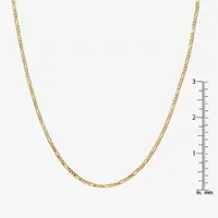 14K Gold Inch Solid Figaro Chain Necklace