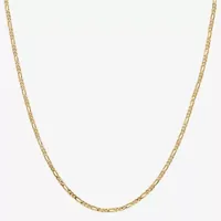 14K Gold Inch Solid Figaro Chain Necklace