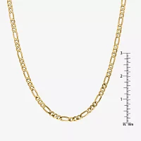 14K Gold Inch Solid Figaro Chain Necklace