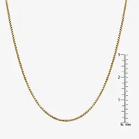 14K Gold Inch Hollow Box Chain Necklace