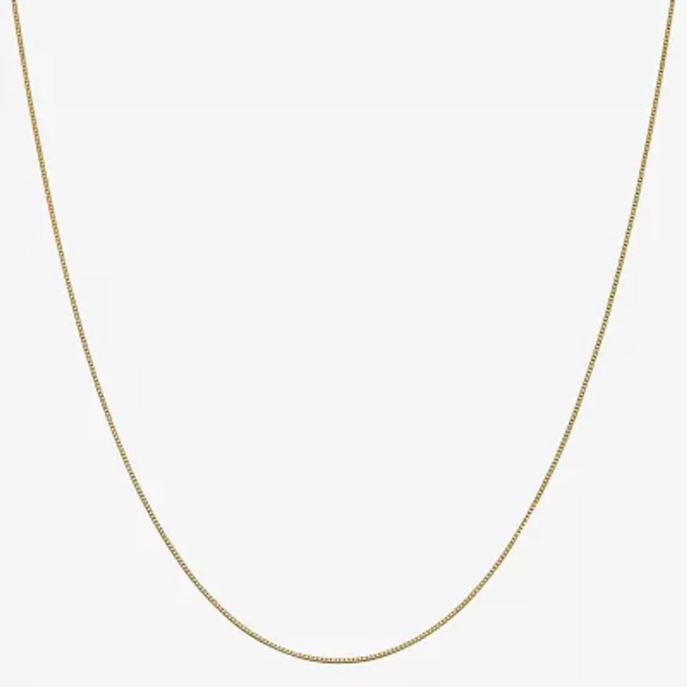 14K Gold 14-30" Solid Box Chain Necklace