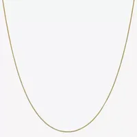 14K Gold 14-30" Solid Box Chain Necklace