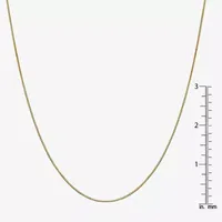 14K Gold Inch Solid Box Chain Necklace