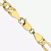 10K Gold Inch Solid Figaro Chain Necklace