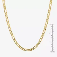 10K Gold Inch Solid Figaro Chain Necklace