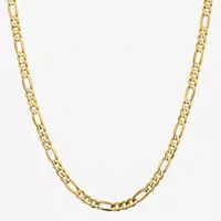 10K Gold Inch Solid Figaro Chain Necklace