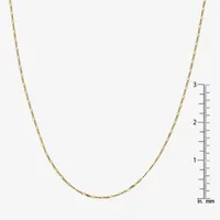 10K Gold 16-24" Solid Figaro Chain Necklace