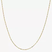 10K Gold 16-24" Solid Figaro Chain Necklace