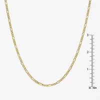 10K Gold 16 Inch Semisolid Figaro Chain Necklace