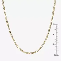 10K Gold Semisolid Figaro Chain Necklace