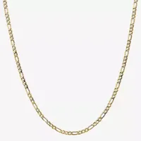 10K Gold Semisolid Figaro Chain Necklace