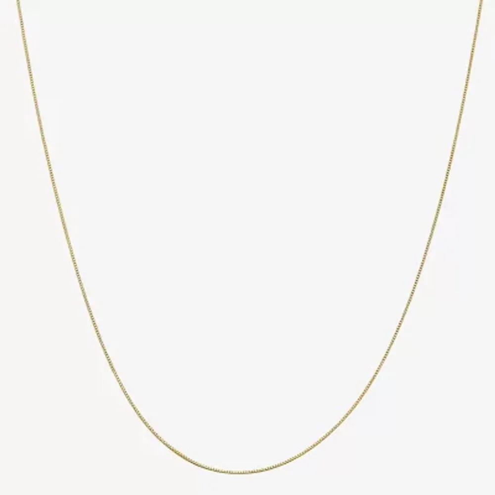 10K Gold 14-24" Solid Box Chain Necklace