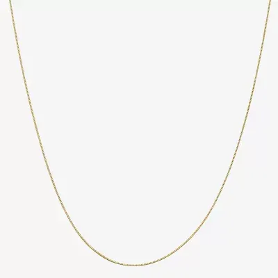 10K Gold 14-24" Solid Box Chain Necklace