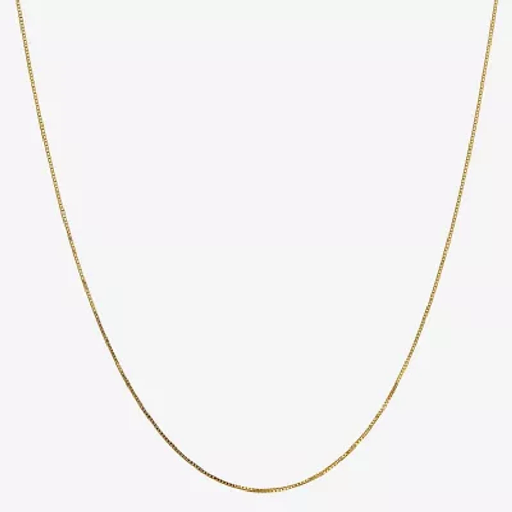 10K Gold 16-24" Solid Box Chain Necklace