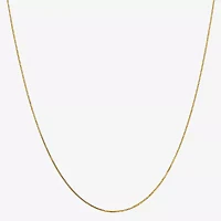 10K Gold 16-24" Solid Box Chain Necklace