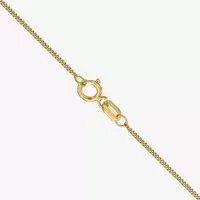 14K Gold Inch Solid Curb Chain Necklace