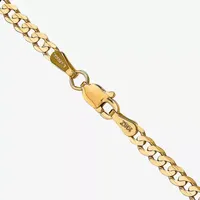 14K Gold Solid Curb Chain Necklace