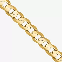 14K Gold Inch Solid Curb Chain Necklace