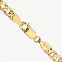 14K Gold Inch Solid Curb Chain Necklace