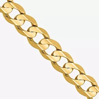 14K Gold Inch Solid Curb Chain Necklace