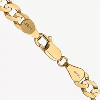 14K Gold Solid Curb Chain Necklace