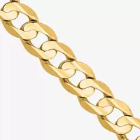 14K Gold Solid Curb Chain Necklace