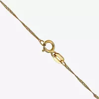 14K Gold 14-30" Solid Singapore Chain Necklace