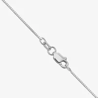 14K White Gold 14-24" Solid Box Chain Necklace