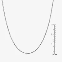 14K White Gold Solid Box 16"-30" Chain Necklace