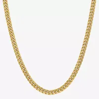 14K Gold Inch Semisolid Curb Chain Necklace