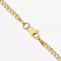 10K Gold Solid Curb Chain Necklace