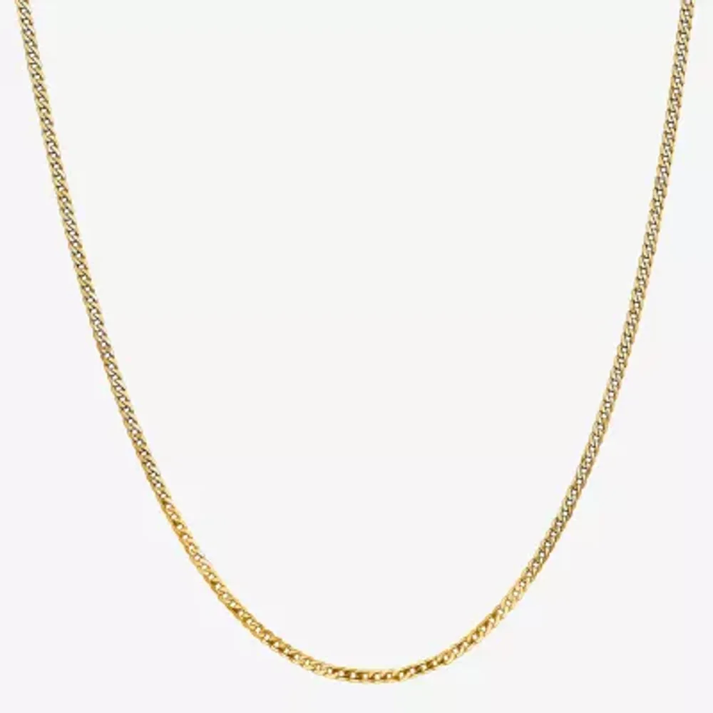 10K Gold Solid Curb Chain Necklace