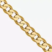 10K Gold Solid Curb Chain Necklace