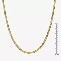 10K Gold 18 Inch Solid Curb Chain Necklace