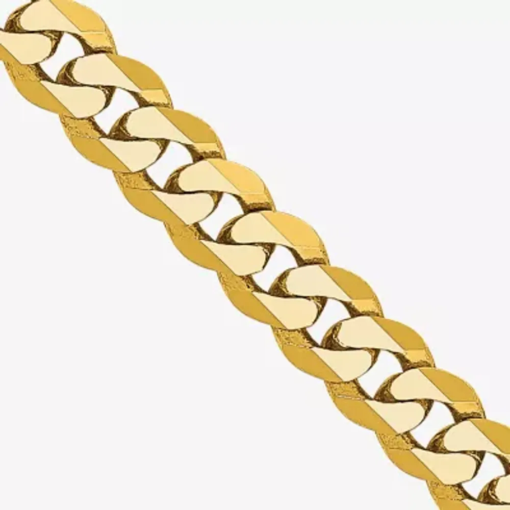 10K Gold 18 Inch Solid Curb Chain Necklace