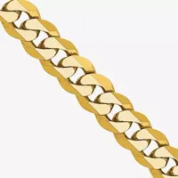 10K Gold 18 Inch Solid Curb Chain Necklace