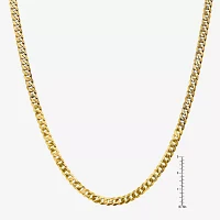 10K Gold Solid Curb Chain Necklace