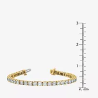 True Light Lab Created White Moissanite 14K Gold 7 Inch Tennis Bracelet