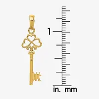 Womens 14K Gold Keys Pendant