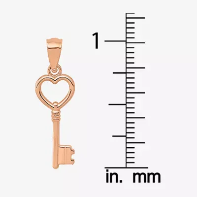 Womens 14K Rose Gold Keys Pendant