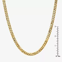 10K Gold Solid Curb Chain Necklace