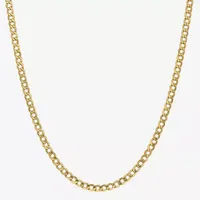 10K Gold Inch Semisolid Curb Chain Necklace