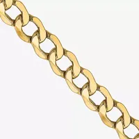 10K Gold Inch Semisolid Curb Chain Necklace