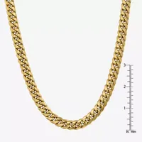 10K Gold 22 Inch Hollow Curb Chain Necklace